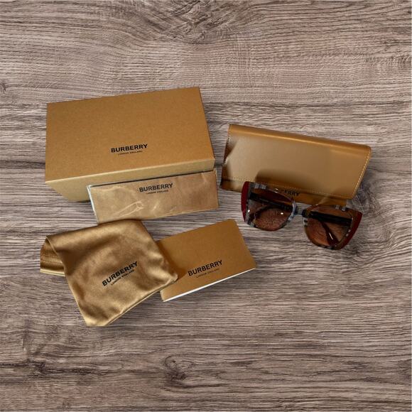 BURBERRY Women's Brown Cat-Eye Sunglasses - Picture 1 of 9